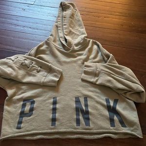Pink cropped hoodie